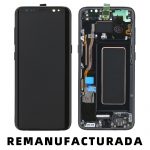 Pantalla Completa Reparada LCD Y Táctil Con Marco para Samsung G950f Galaxy S8 – Negro Remanufacturada