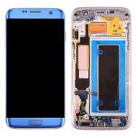 Pantalla Completa Reparada LCD Y Táctil Con Marco para Samsung Galaxy S7 Edge G935f – Azul Cambiado Cristal