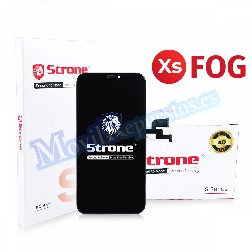 [STRONE] Pantalla Completa LCD Y Táctil para iPhone Xs – Negro (OLED Flexible FOG)