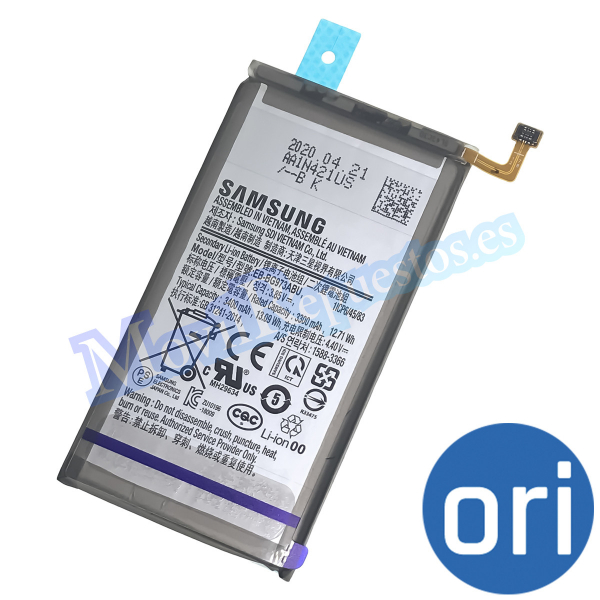 Batería Eb Bg973abu Para Samsung Galaxy S10 G973f De 3400mah Original Nuevo Movilrepuestoses 0546