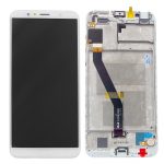 Pantalla Completa LCD Y Táctil Con Marco para Huawei Y6 2018 Honor 7A – Blanco (Service Pack) Sin Batería