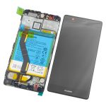 Pantalla Completa Original LCD Y Táctil Con Marco para Ascend Huawei P9 Plus – Negro Con Batería (Service Pack)