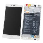 Pantalla Completa Original LCD Y Táctil Con Marco para Huawei Y7 Prime Y7 2017 – Blanco Con Batería (Service Pack)