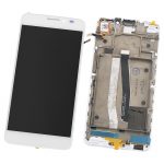 Pantalla Completa LCD Y Táctil Con Marco para Alcatel One Touch Idol X 6040D Idol X Plus 6043D – Blanco (Service Pack)