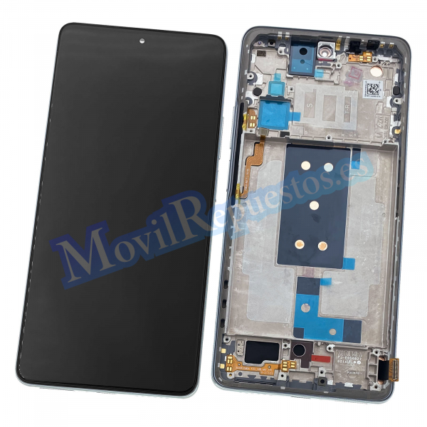 Pantalla Completa Original Con Marco LCD Y Táctil para Xiaomi Mi11T Pro - Blanco (Service Pack)