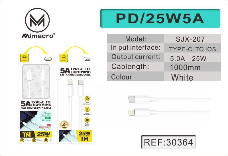 Cable De Datos Y Carga Lightning to USB Cable 1M para iPhone 7G MD818ZM/A  Model A1480 