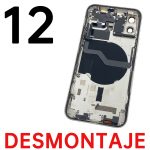 Carcasa Intermedia Con Tapa Trasera para iPhone 12 – Blanco De Desmontaje