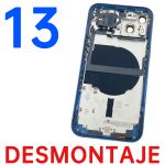 Carcasa Intermedia Con Tapa Trasera para iPhone 13 – Azul De Desmontaje