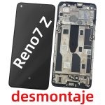 Pantalla Completa Con Marco LCD Y Táctil para Oppo Reno7 Z 5G (2022) – Negro De Desmontaje