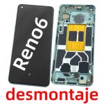 Pantalla Completa Con Marco LCD Y Táctil para OPPO Reno6 5G – Verde De Desmontaje (2)