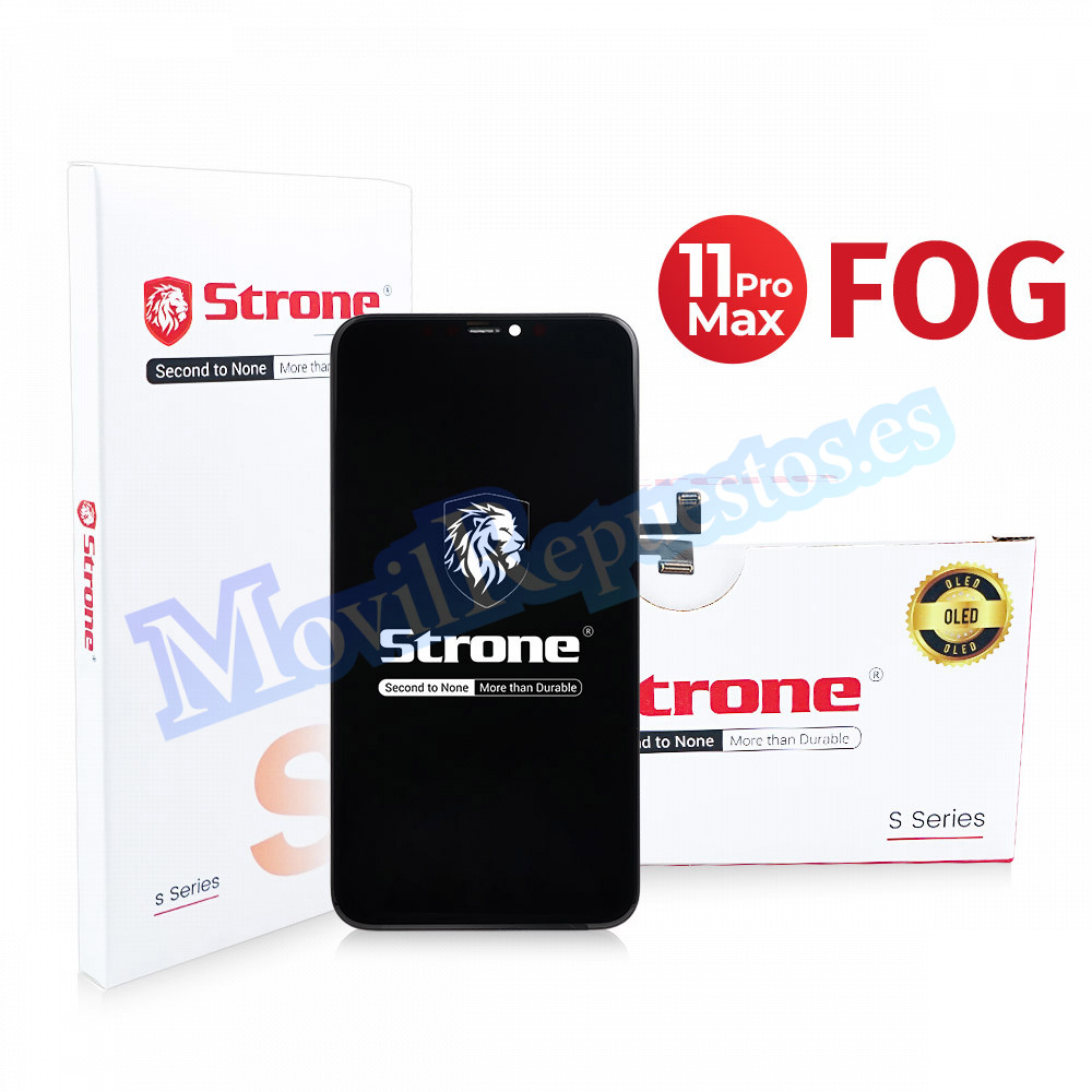 [STRONE] Pantalla Completa LCD Y Táctil para iPhone 11 Pro Max – Negro (OLED Flexible FOG)(IC Cambiable)