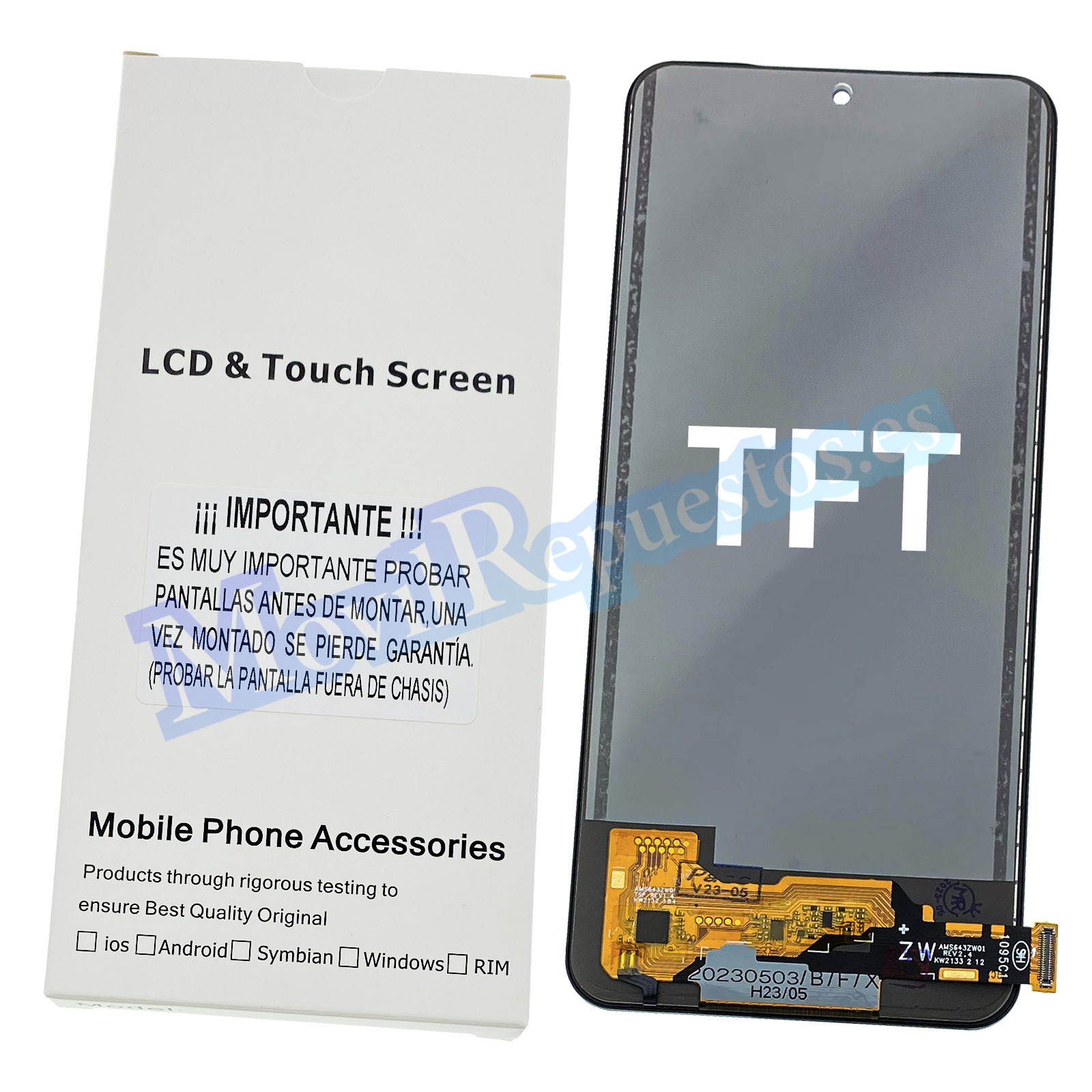 Pantalla Completa LCD Y Táctil para Xiaomi Redmi Note 11 5G Redmi Note 11s 5G Poco M4 Pro 5G – Negro (Compatible TFT)