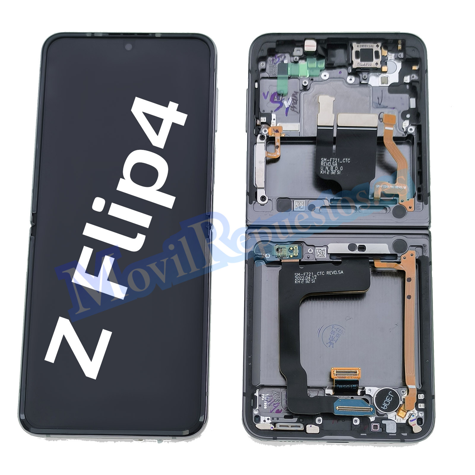 Pantalla Completa LCD Y Táctil Original para Samsung Galaxy Z Flip4 F721B – Gris Negro