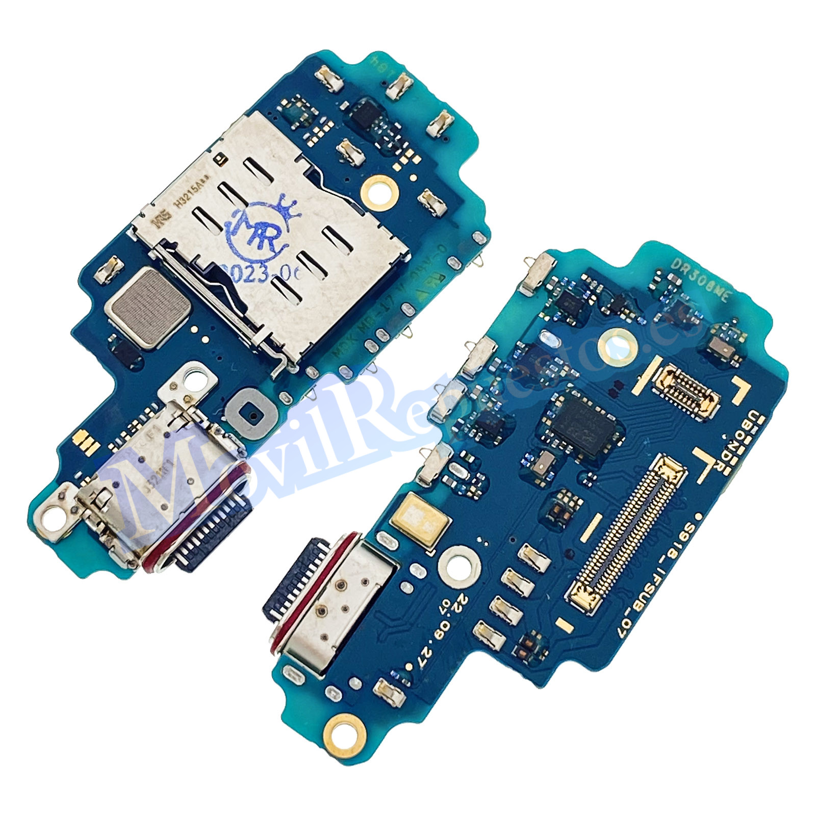 Placa De Conector De Carga USB Tipo-C Con Micrófono Y Lector De Tarjeta SIM para Samsung Galaxy S23 Ultra (2023) S918B