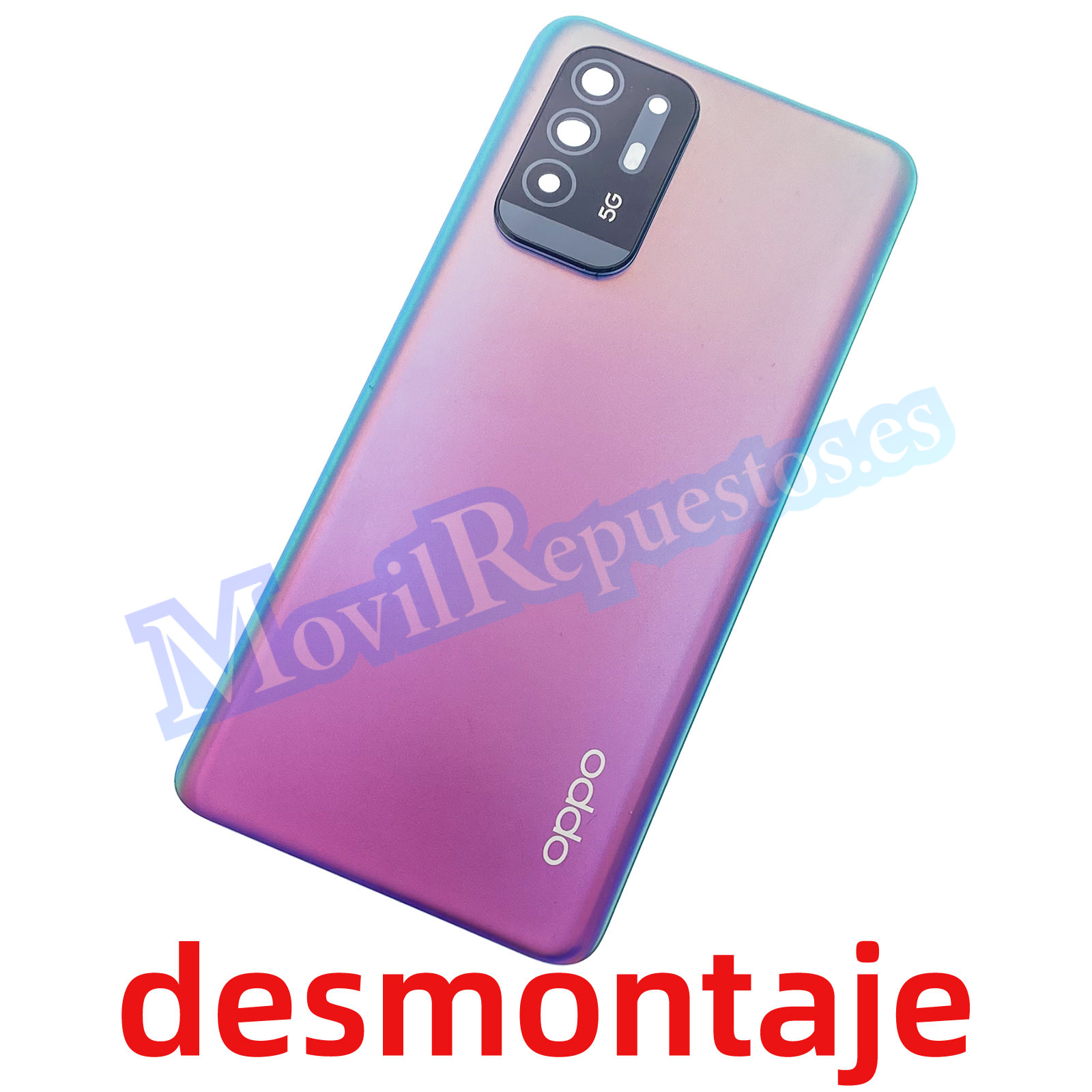 Tapa Trasera Con Lente De Cámara para Oppo A94 5G - Negro (De Desmontaje) 