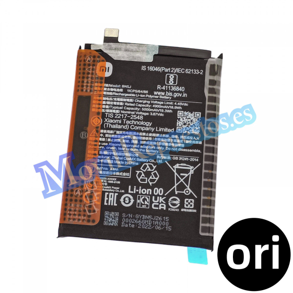 Batería BN5J para Xiaomi Redmi Note 12 5G POCO X5 5G 5000mAh - Original Nuevo