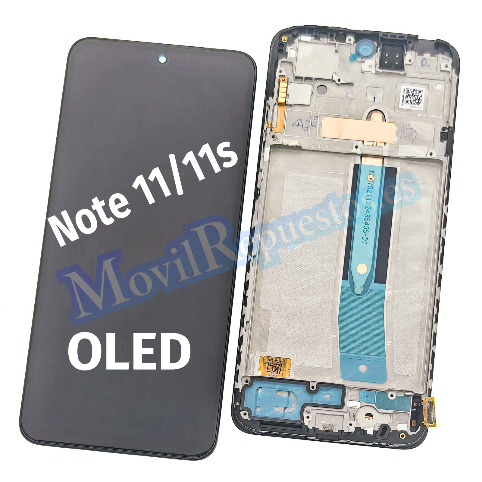 note 11 pantalla oled con marco