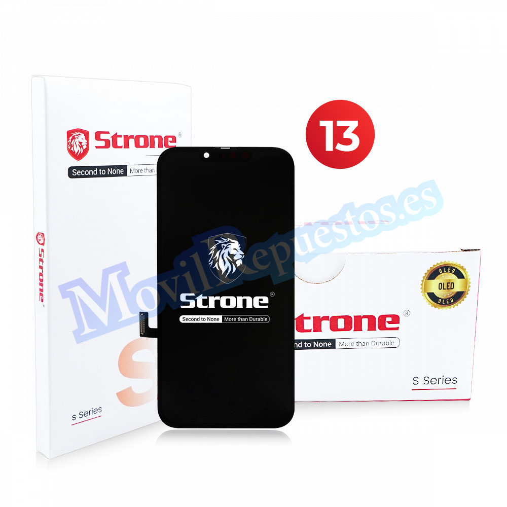 [STRONE] Pantalla Completa LCD Y Táctil para iPhone 13 – Negro OLED Duro [Serie S] (IC Cambiable)