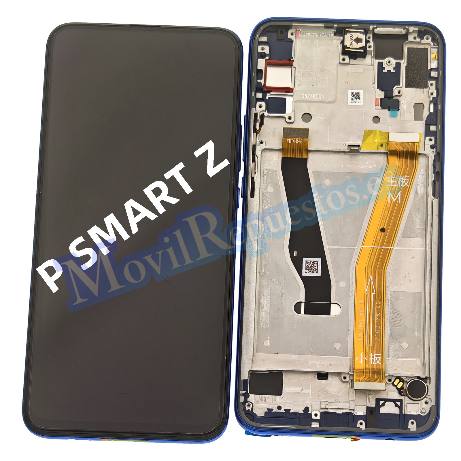 Pantalla Completa LCD Y Táctil Con Marco para Huawei P Smart Z – Azul Original (Service Pack)