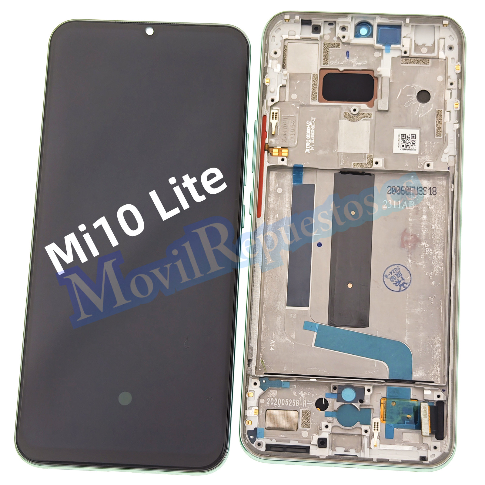 Pantalla Completa LCD Y Táctil Con Marco para Xiaomi Mi10 Lite (5G) – Verde