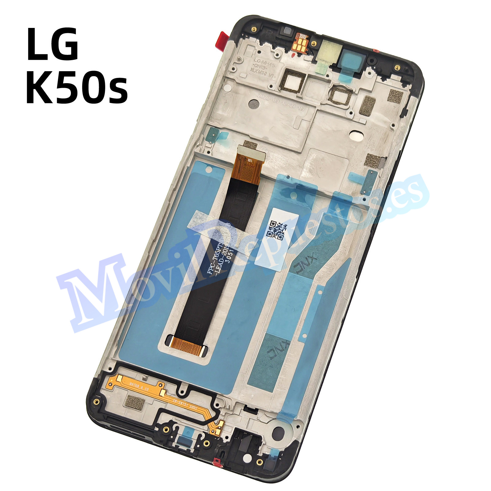 Pantalla Completa Original Con Marco LCD Y Táctil para LG K50s X540 – Negro (Service Pack)
