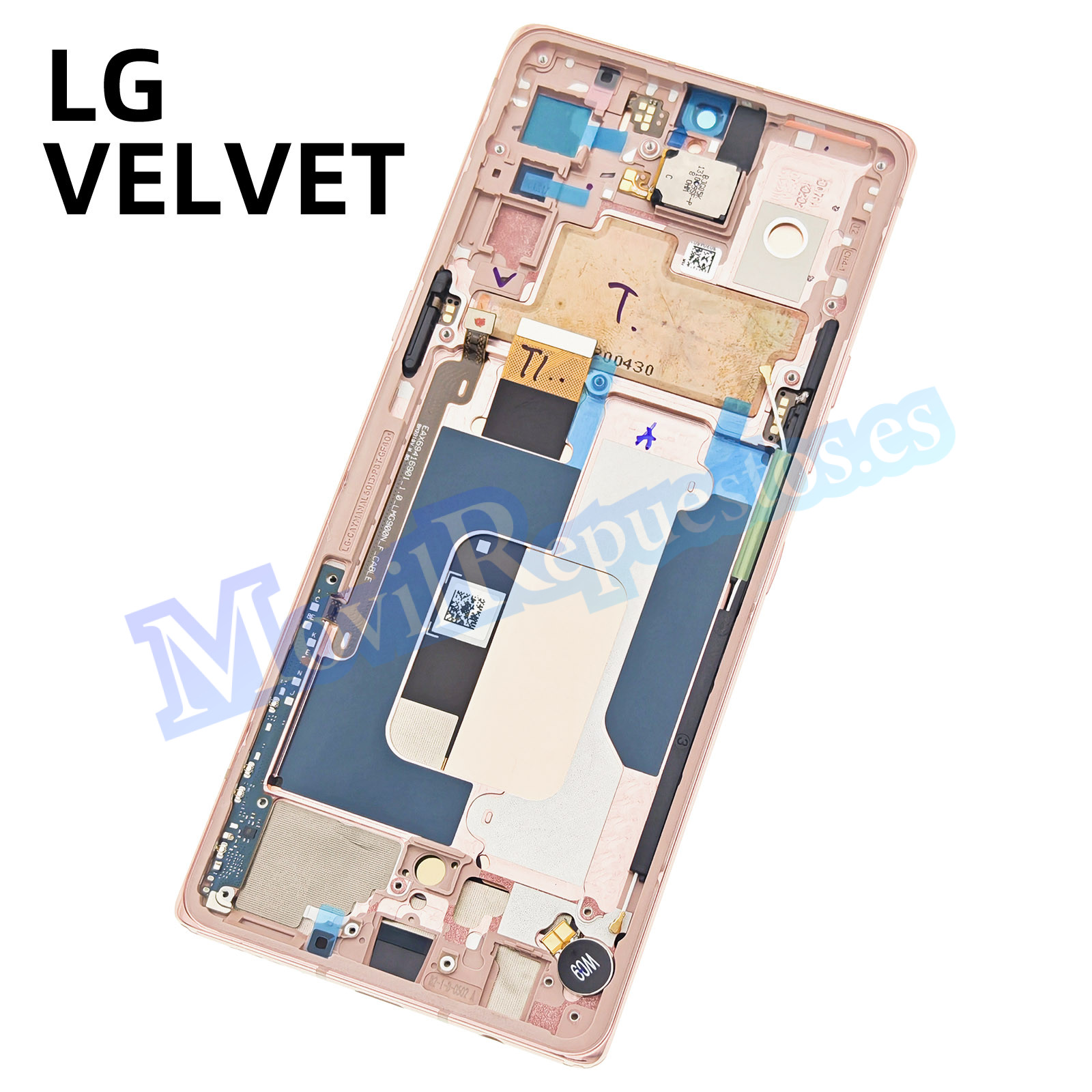 Pantalla Completa Original Con Marco LCD Y Táctil para LG Velvet 5G LM-G900 – Oro (Service Pack) 2