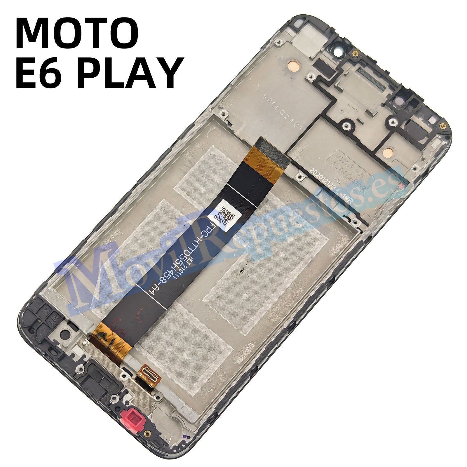 Pantalla Completa Original Con Marco LCD Y Táctil para Moto E6 Play XT2029-1 – Negro (Service Pack)