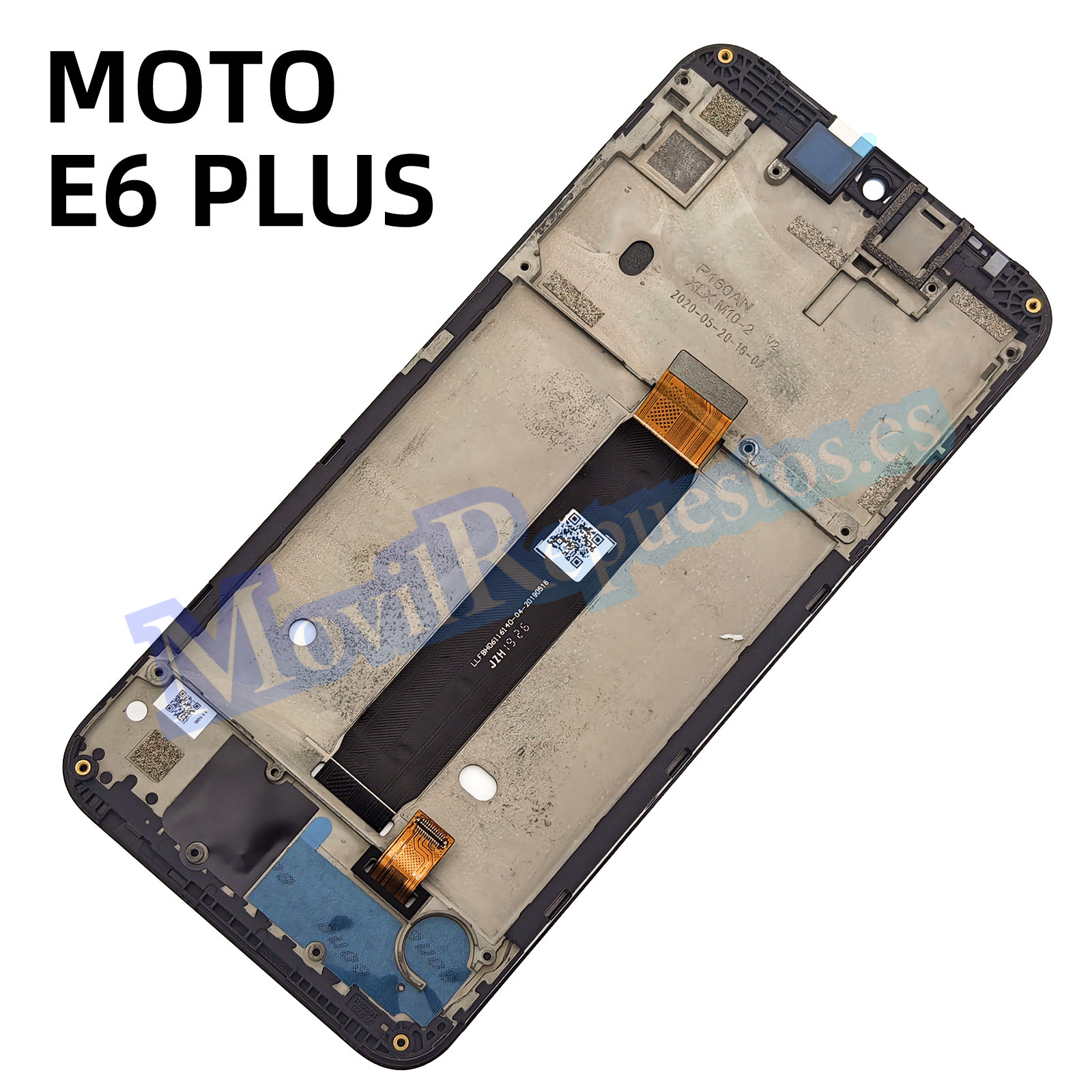 Pantalla Completa Original Con Marco LCD Y Táctil para Moto E6 Plus – Negro (Service Pack)