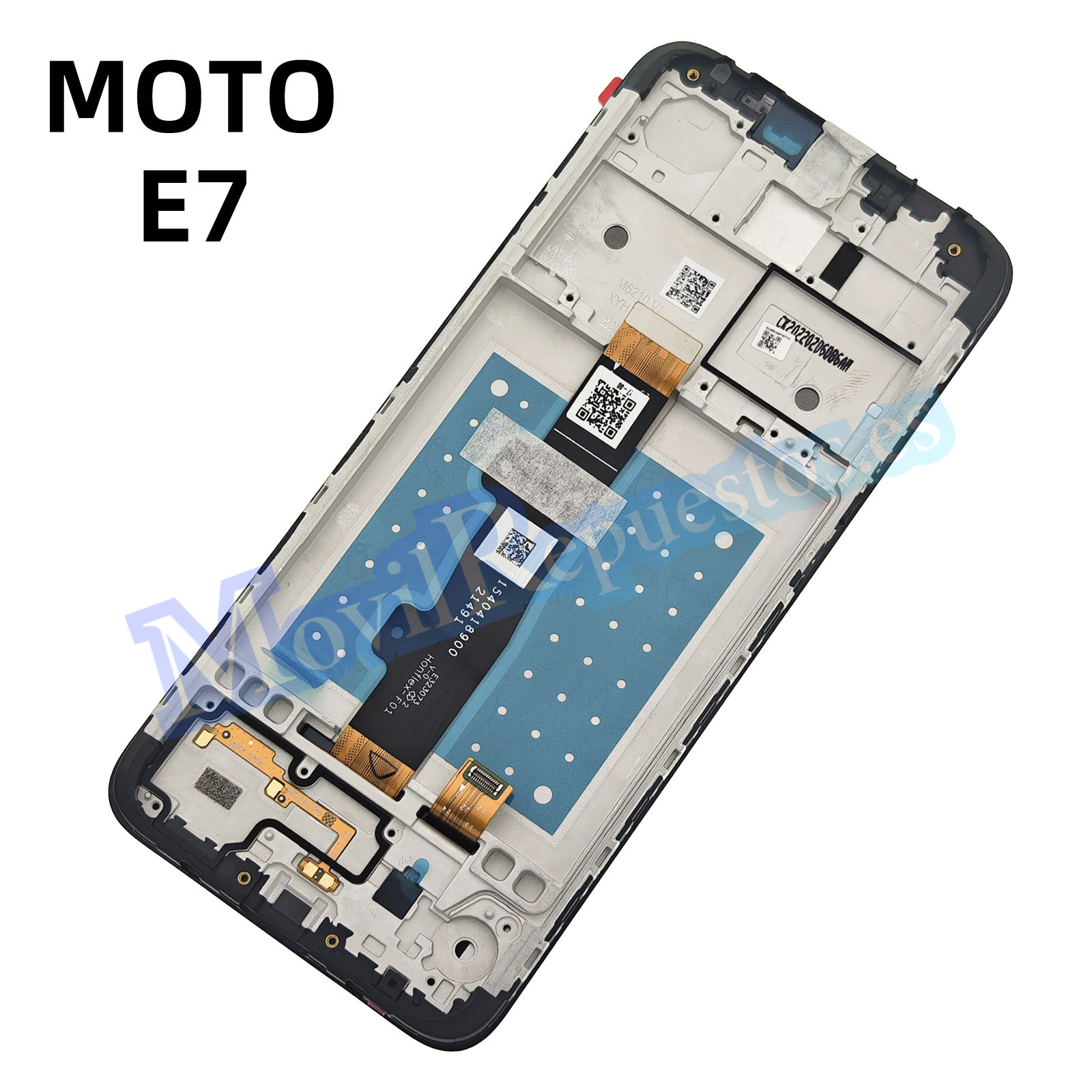 Pantalla Completa Original Con Marco LCD Y Táctil para Moto E7 XT2095 – Negro (Service Pack)