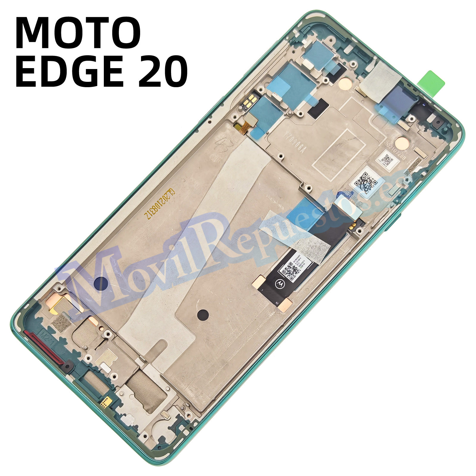 Pantalla Completa Original Con Marco LCD Y Táctil para Moto Edge 20 – Verde (Service Pack)