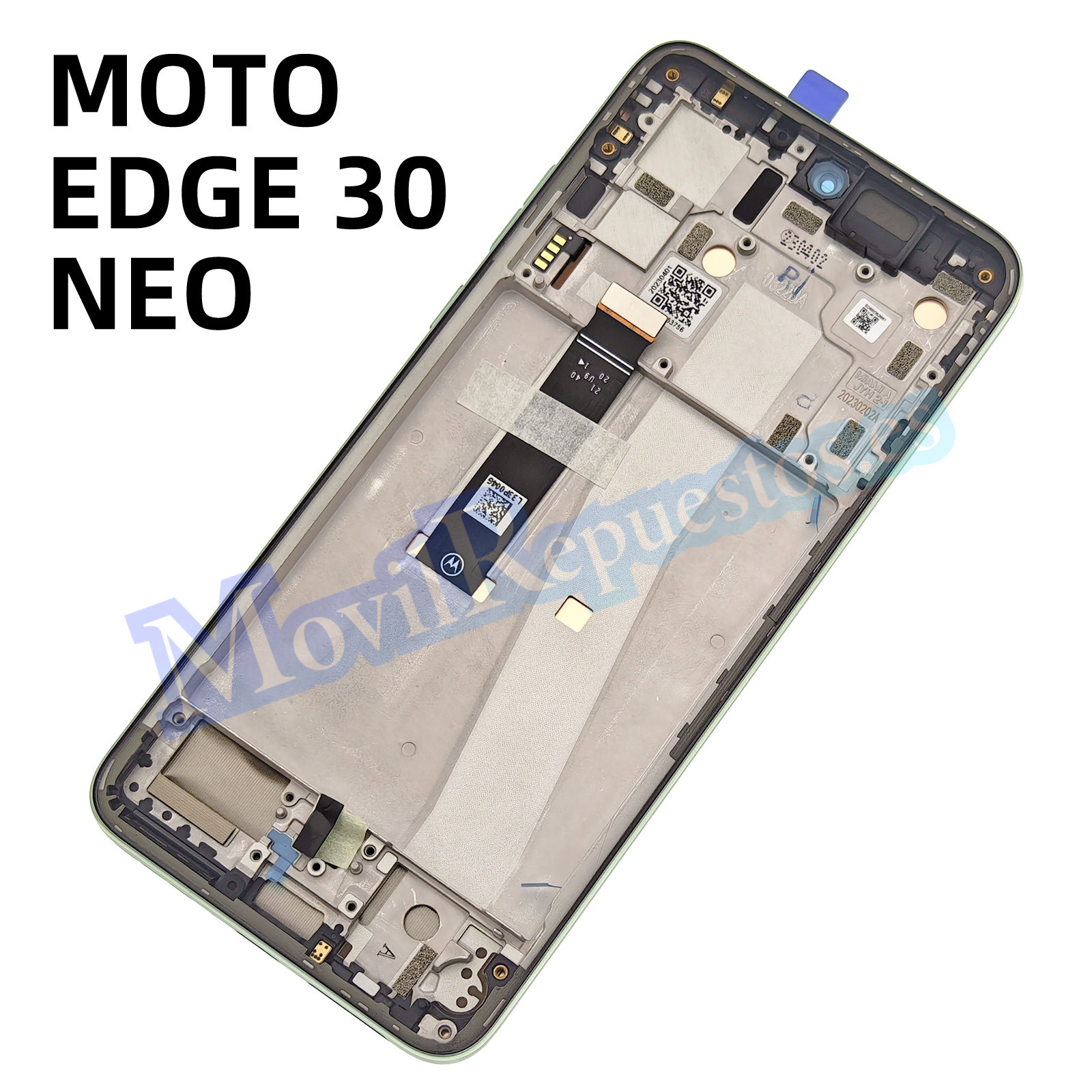 Pantalla Completa Original Con Marco LCD Y Táctil para Moto Edge 30 Neo – Plata (Service Pack) 2