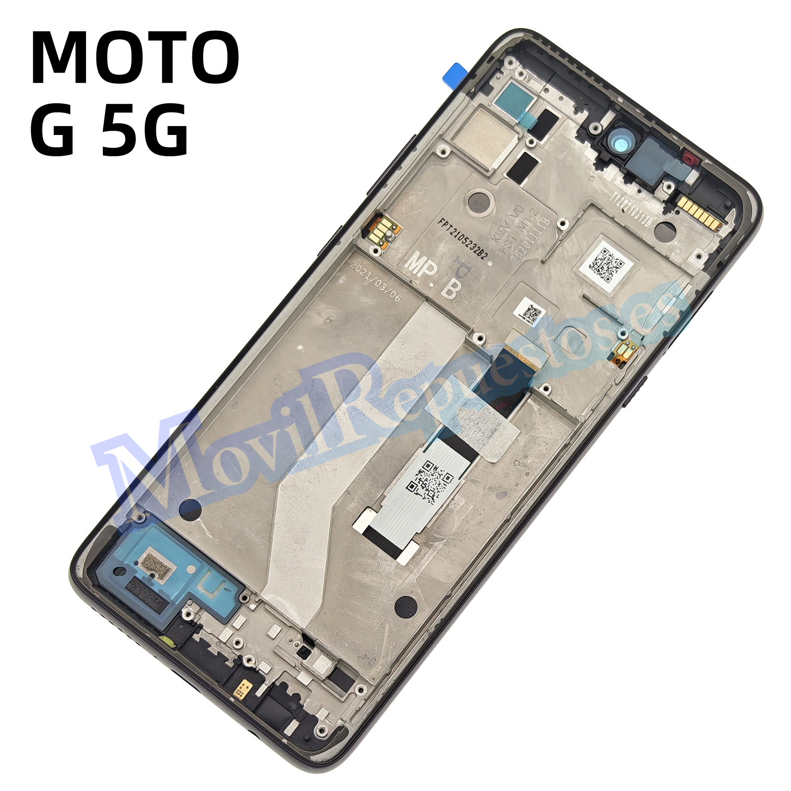 Pantalla Completa Original Con Marco LCD Y Táctil para Moto G 5G XT2113 – Negro (Service Pack)