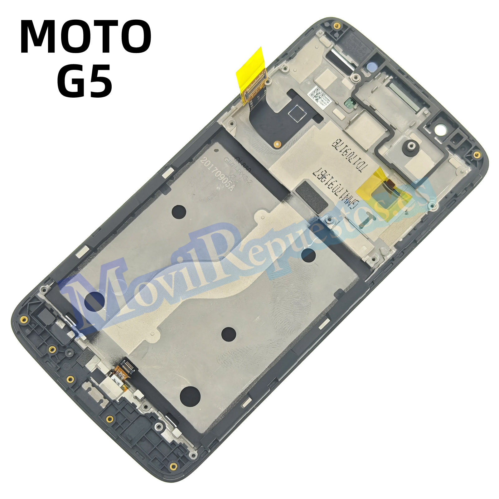 Pantalla Completa Original Con Marco LCD Y Táctil para Moto G5 – Oro (Service Pack)