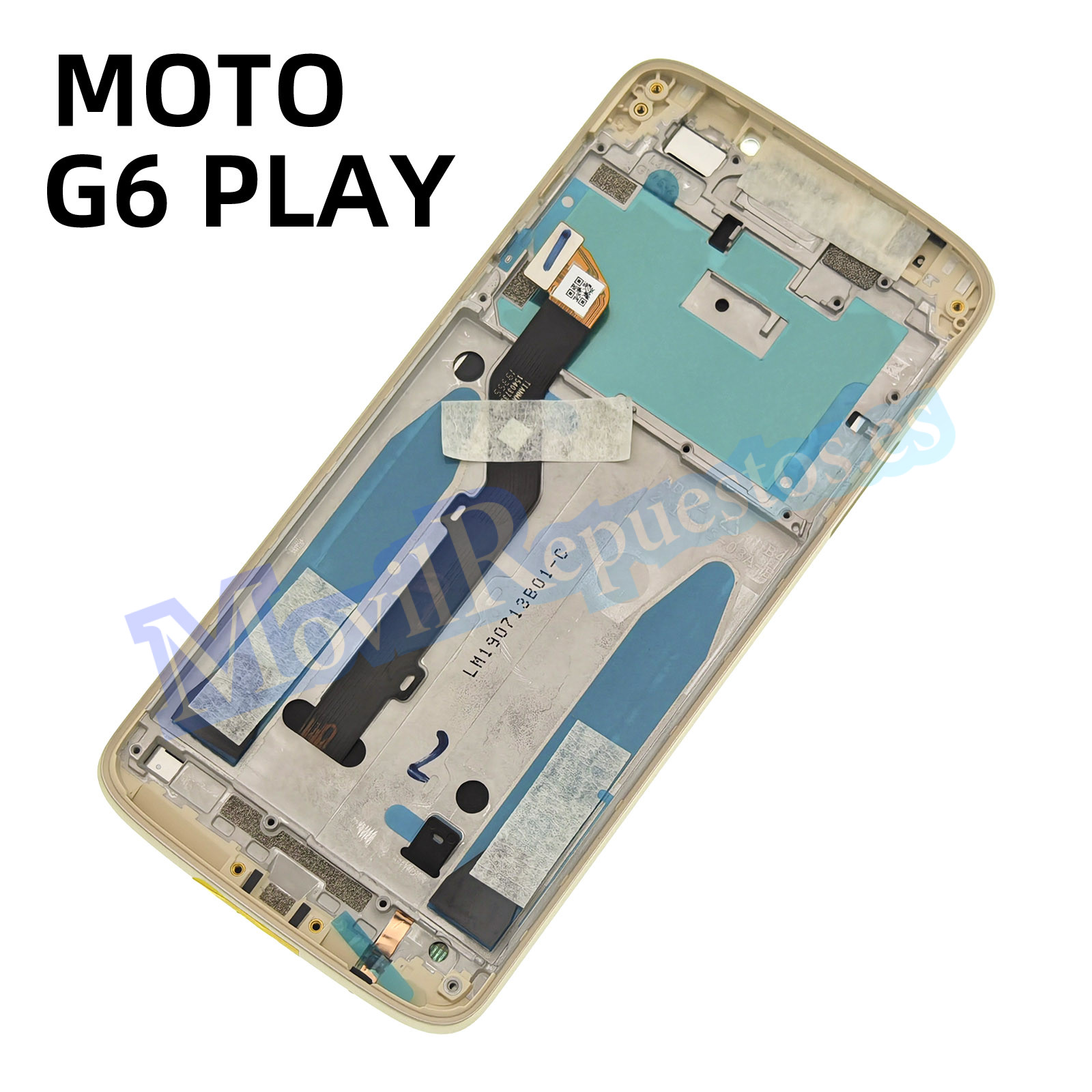 Pantalla Completa Original Con Marco LCD Y Táctil para Moto G6 Play – Oro (Service Pack)