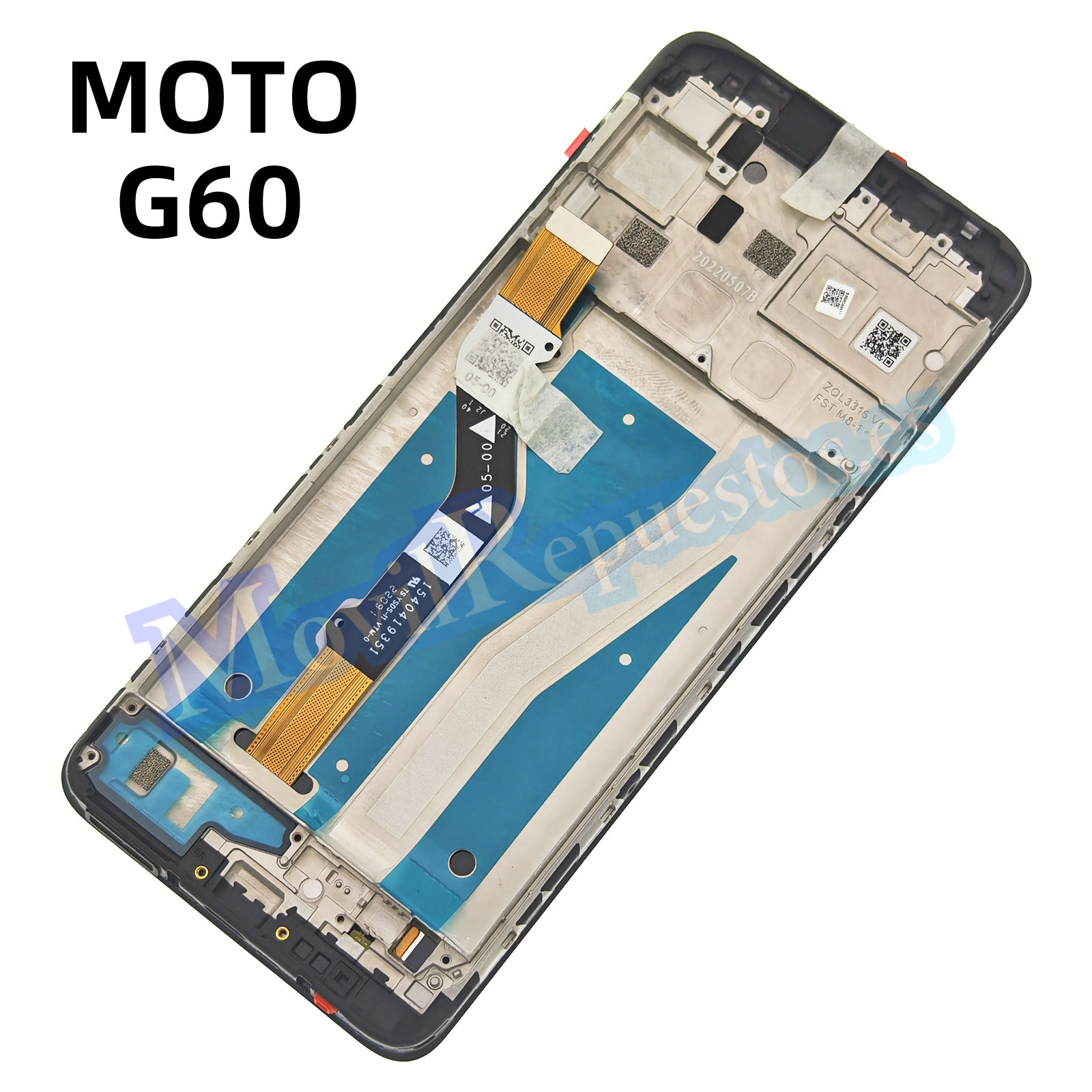 Pantalla Completa Original Con Marco LCD Y Táctil para Moto G60 XT2135-1 XT2135-2 – Negro (Service Pack)