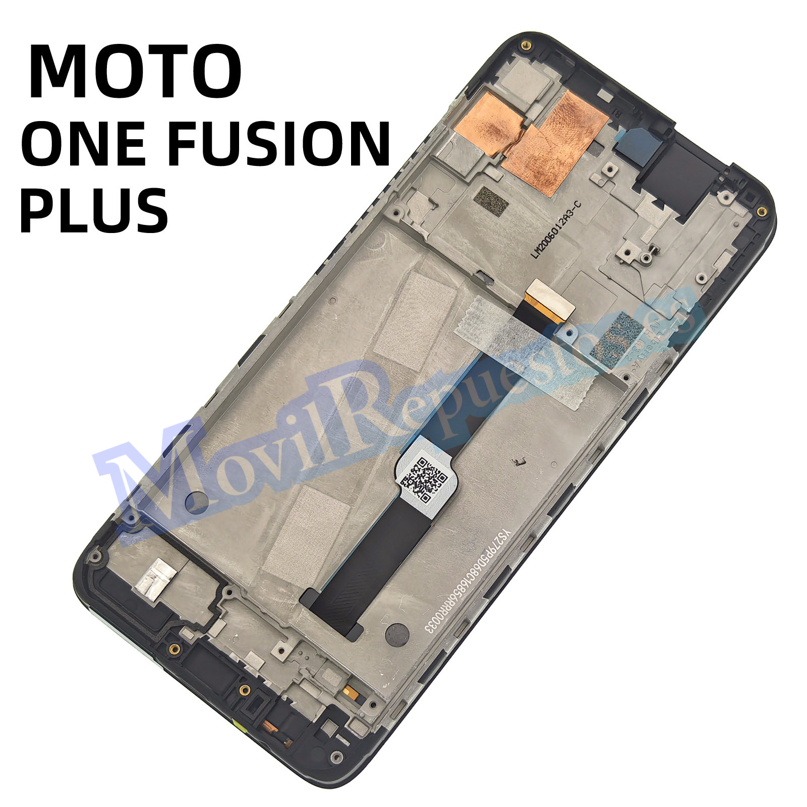 Pantalla Completa Original Con Marco LCD Y Táctil para Moto One Fusion Plus XT2067-1 – Negro (Service Pack)