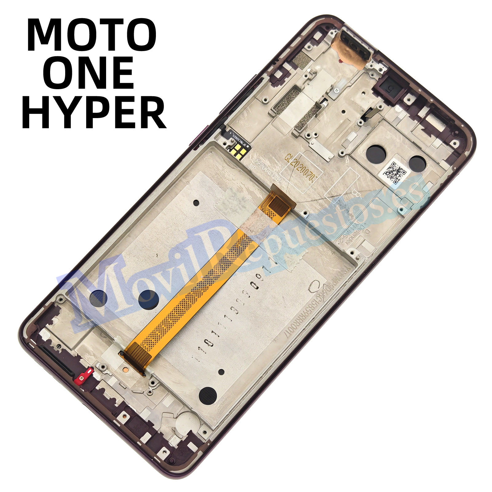 Pantalla Completa Original Con Marco LCD Y Táctil para Moto One Hyper – Negro (Service Pack)