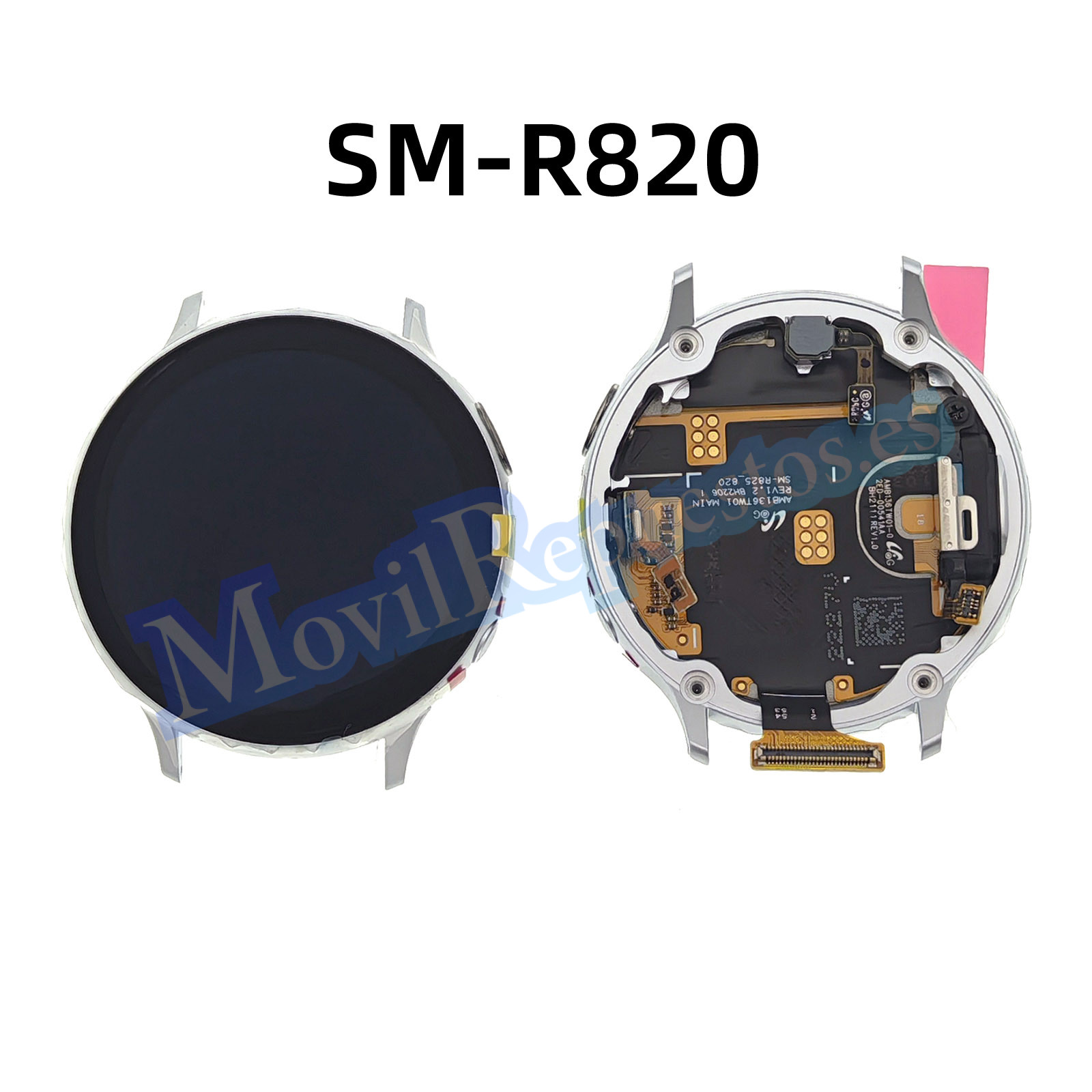 Pantalla Completa Original Con Marco LCD Y Táctil para Samsung Galaxy Watch Active 2 SM-R820 SM-R825 – Plata (Service Pack)