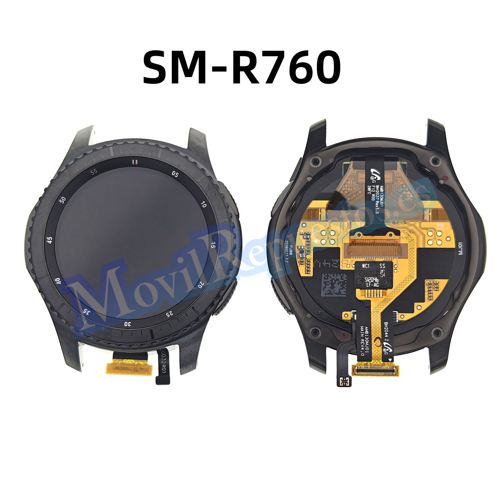 Pantalla Completa Original Con Marco LCD Y Táctil para Samsung Gear S3 SM-R760 – Negro (Service Pack)