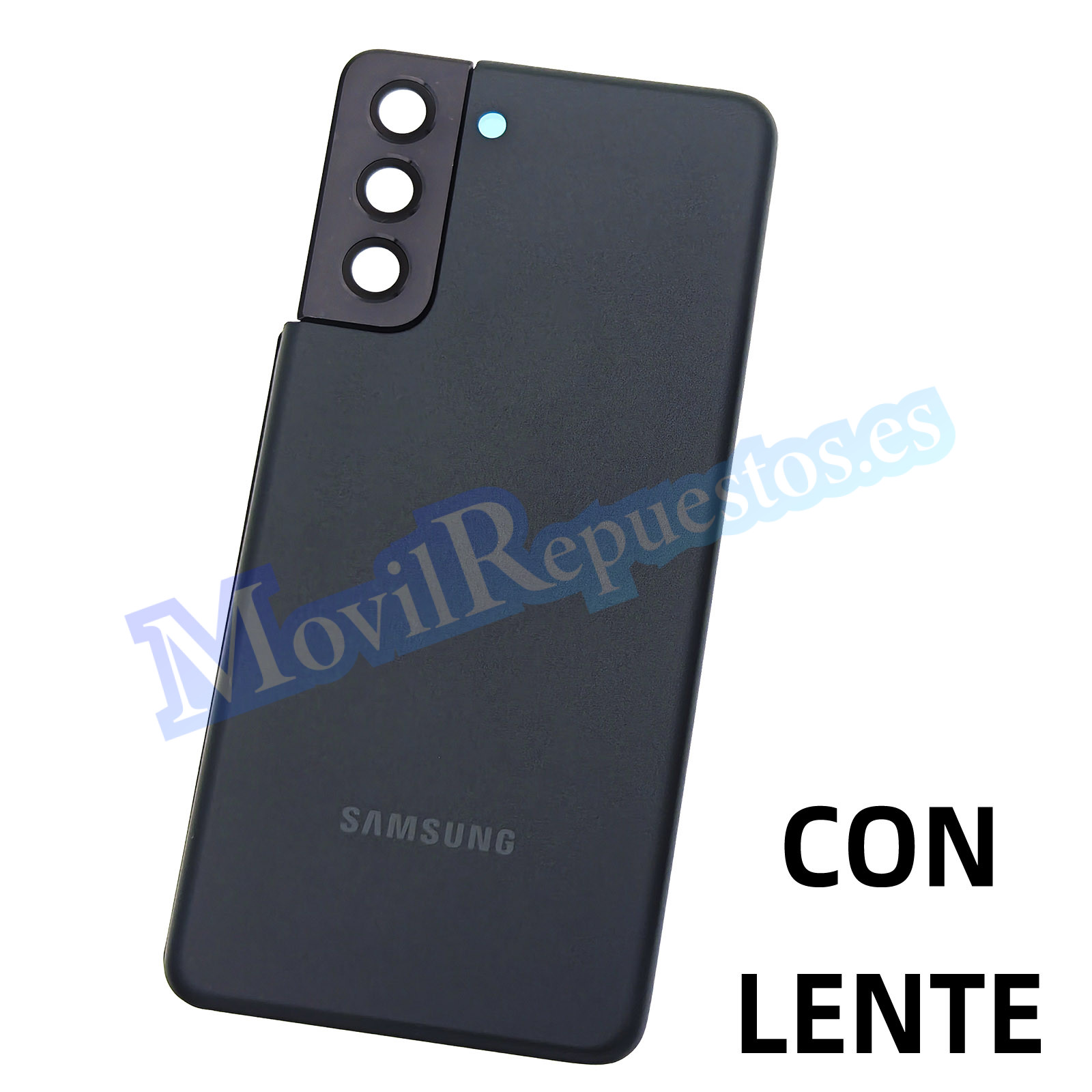 Tapa Trasera Con Lente para Samsung Galaxy S21 G990F S21 5G G991B – Negro