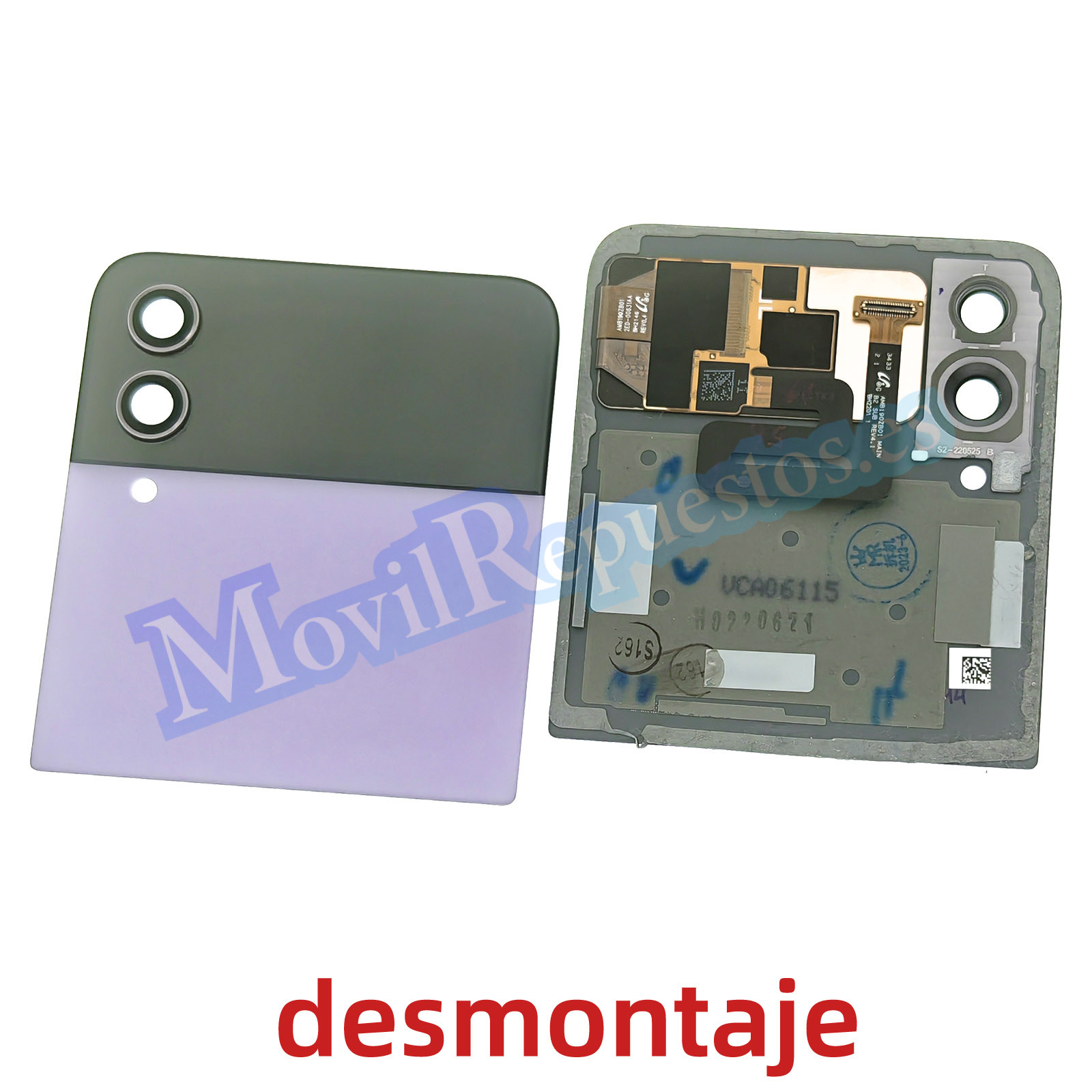Tapa Trasera Con Pantalla Completa LCD Y Táctil para Samsung Galaxy Z Flip4 F721B – Morado (De Desmontaje) 2