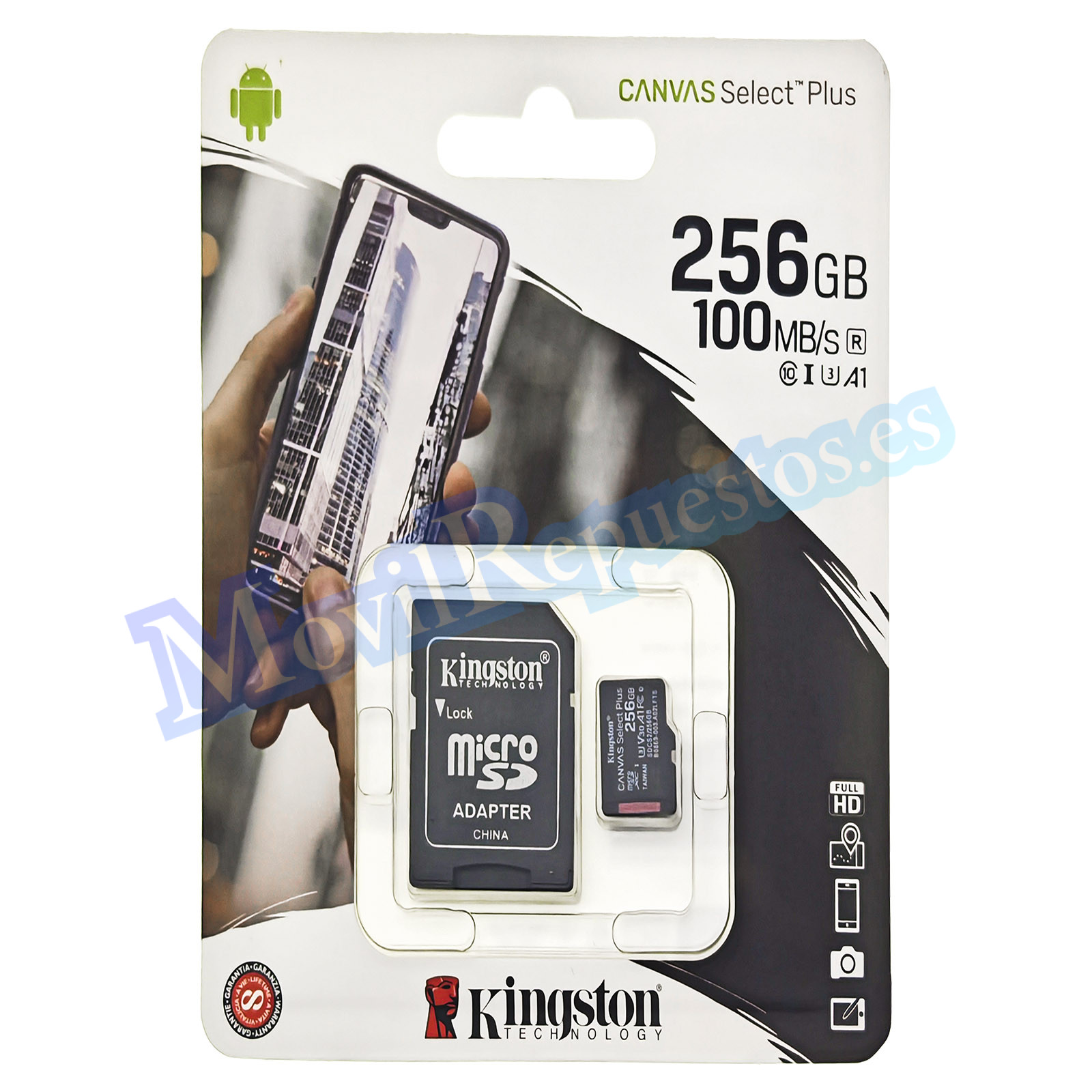 Tarjeta Memoria De Kingston microSD de 256GB Clase 10