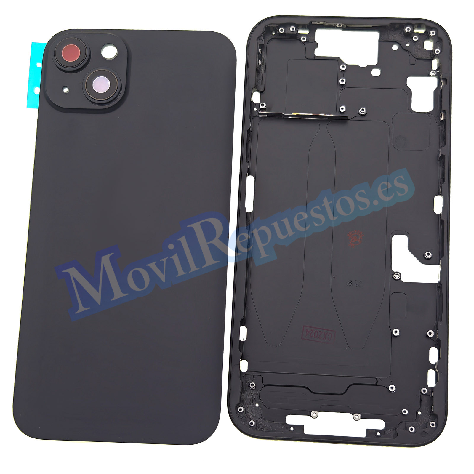 Carcasa Intermedia Con Tapa Trasera para iPhone 15 Plus – Negro