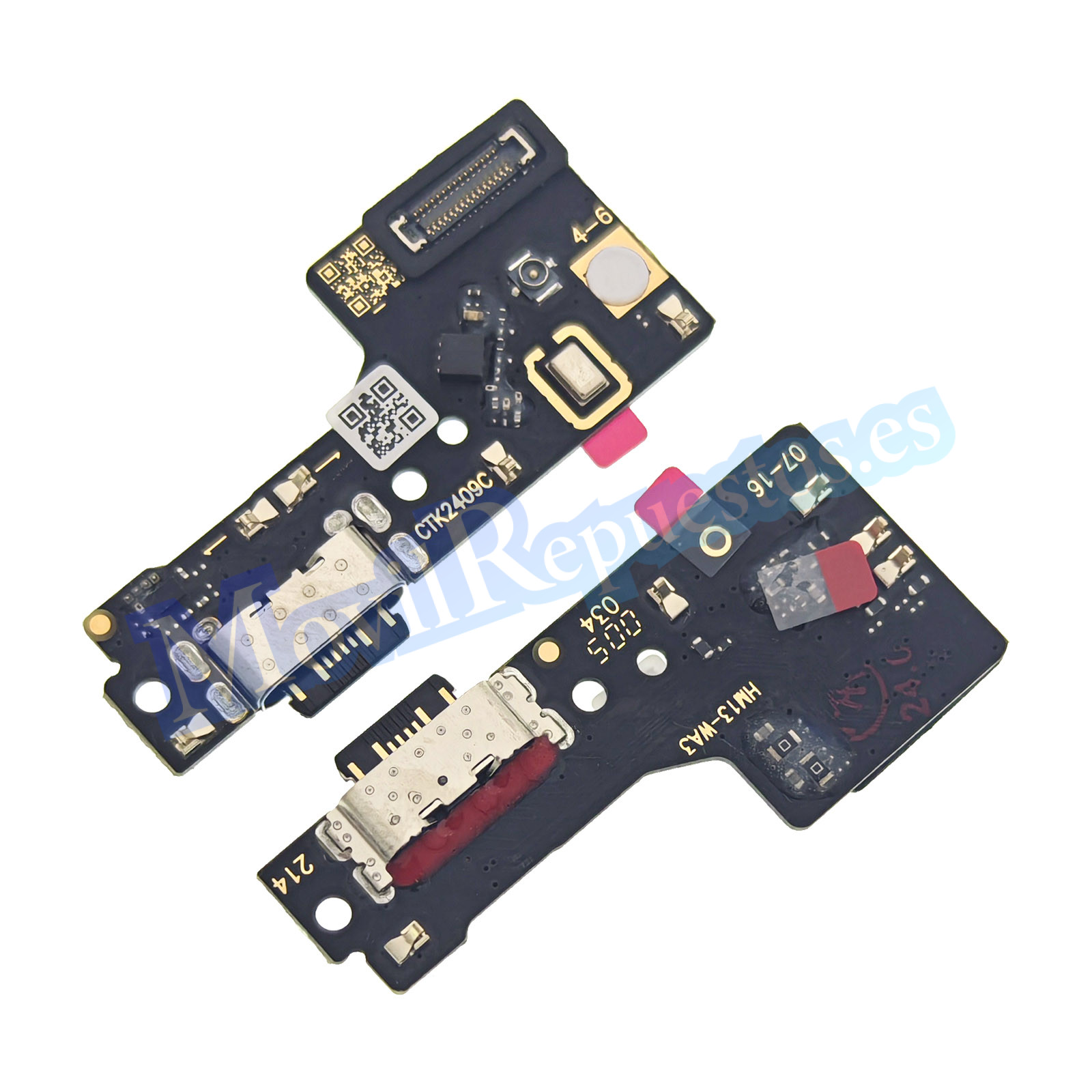 Placa De Conector Carga USB Tipo-C Con Micrófono para Xiaomi Redmi 13