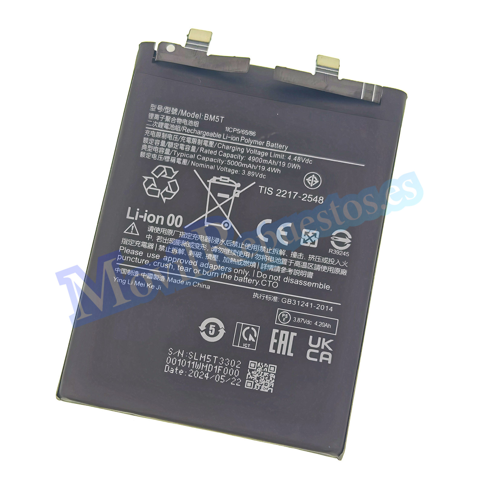 Batería BM5T (A) para Xiaomi Mi13T Poco X6 Pro 5G De 5000mAh