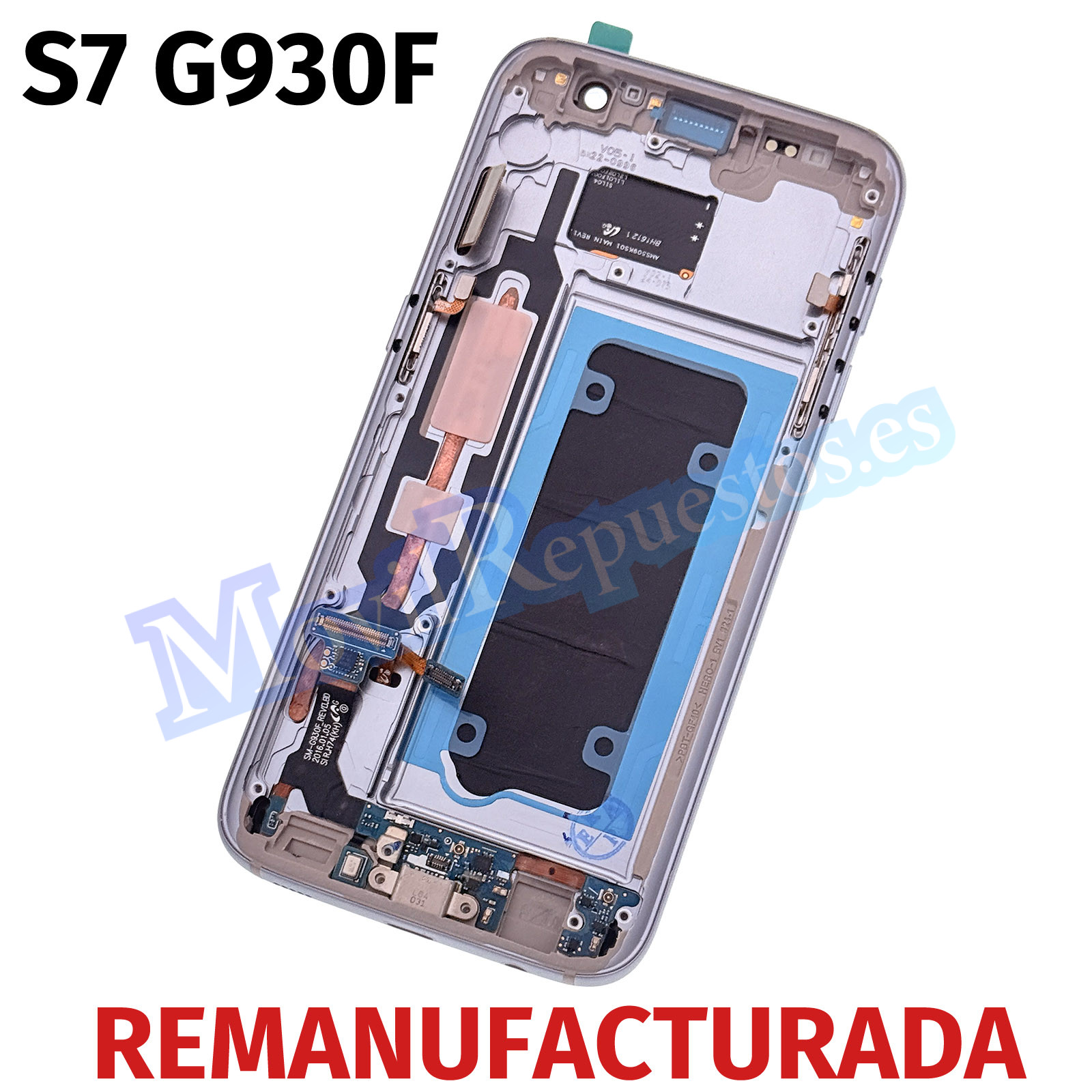 Pantalla Completa LCD Y Táctil Con Marco para Samsung Galaxy S7 G930F – Negro (Remanufacturada)