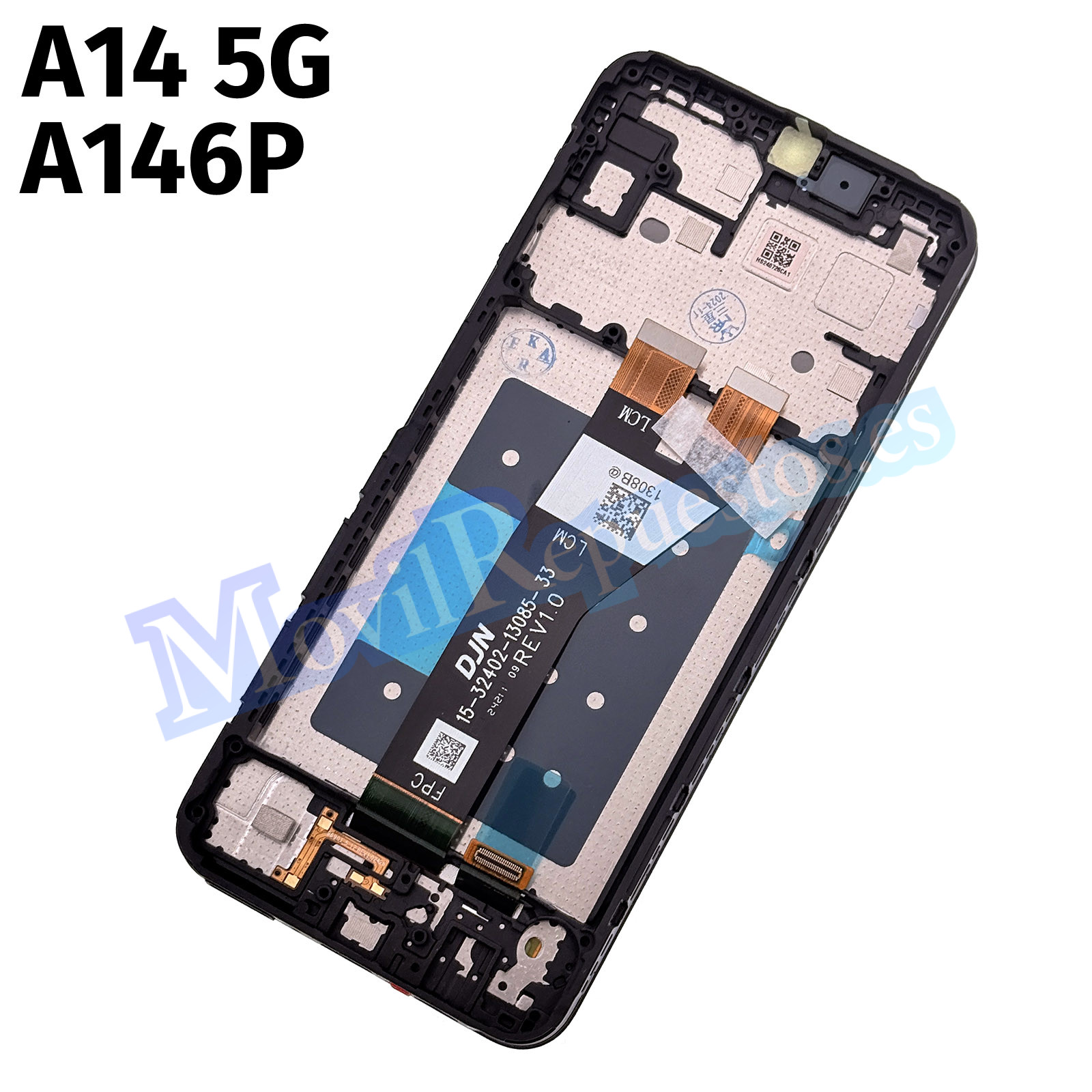 Pantalla Completa LCD Y Táctil Original Con Marco para Samsung Galaxy A14 5G (2023) A146P – Negro (Conector Corto)