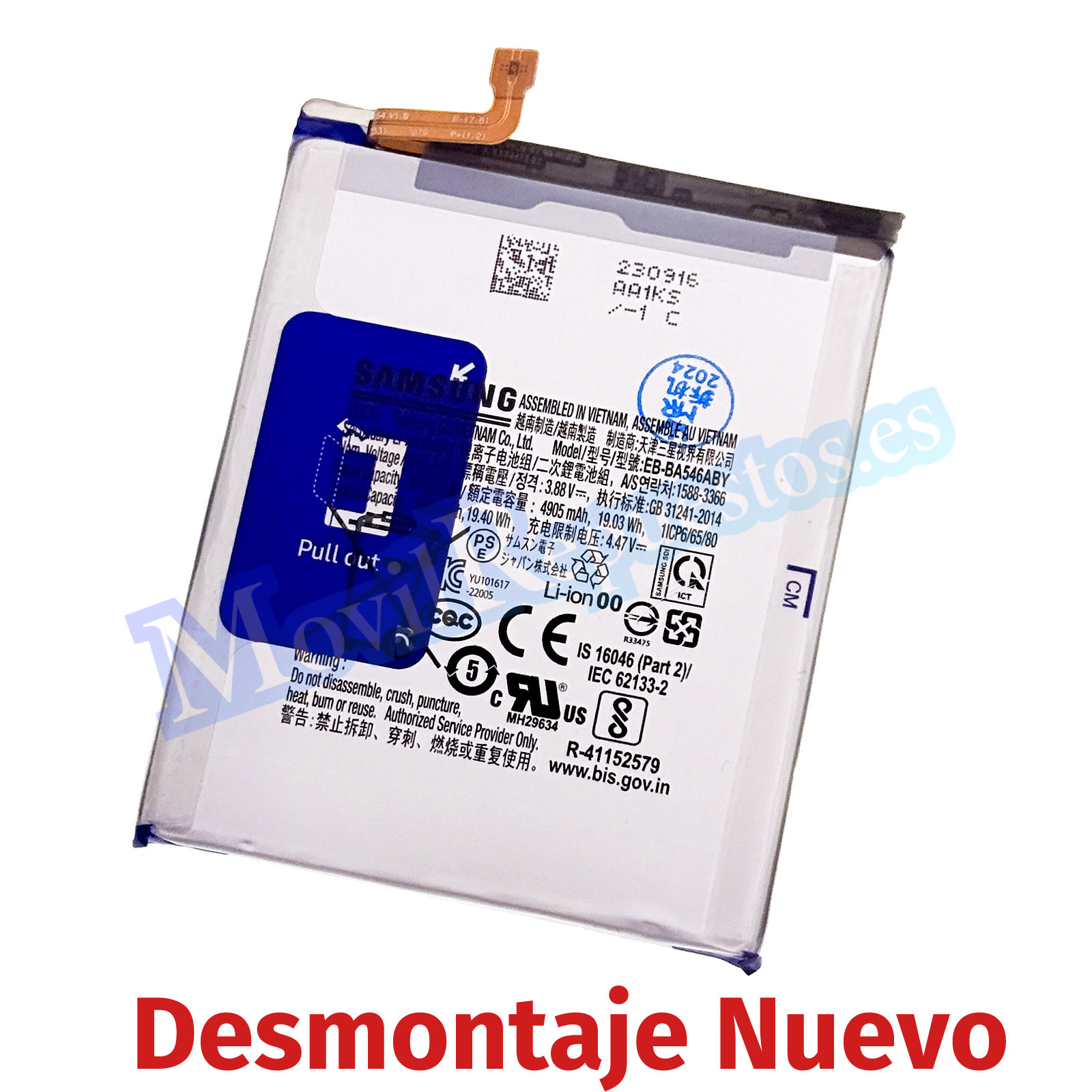 Batería EB-BA546ABY para Samsung Galaxy A25 5G A54 5G A546B A55 5G A556B A34 5G A346B A35 5G A356B De 5000mAh – Ori Nuevo Desmontaje