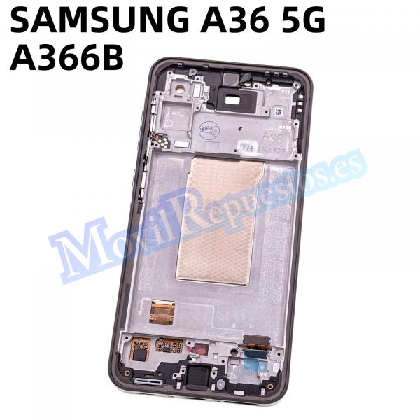 Pantalla Completa Original LCD Y Táctil Con Marco para Samsung Galaxy A36 5G A366B (2025) - Negro