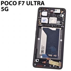 Pantalla Completa LCD Y Táctil Original Con Marco para Xiaomi Poco F7 Ultra 5G - Negro (Service Pack) - Imagen 1